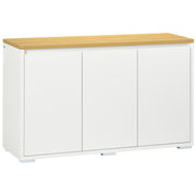 Aparador de Sala de Estar Moderno 120x37x75 cm Branco e Madeira