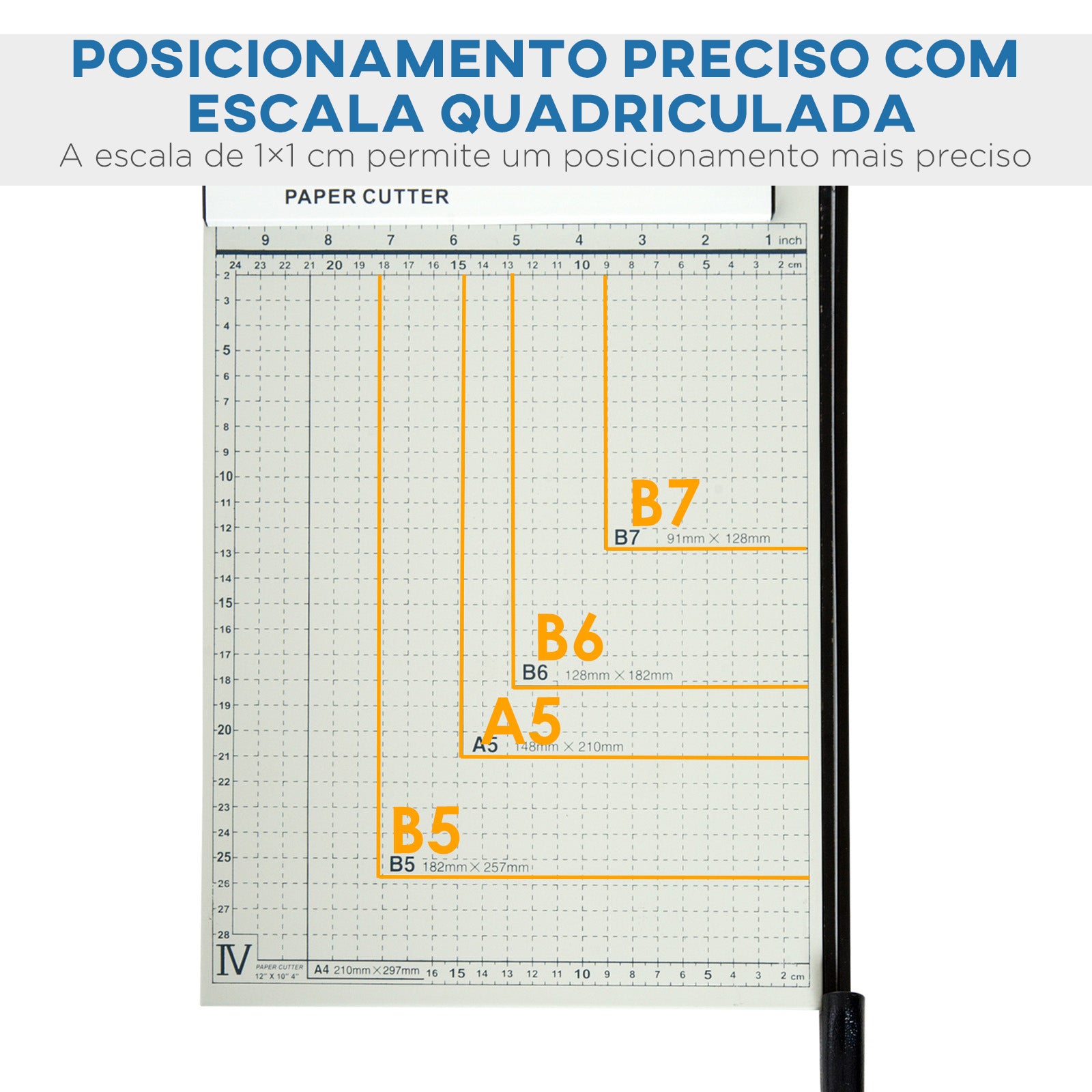 Cortador de Papel Profissional Branco 48x26,5x5 cm