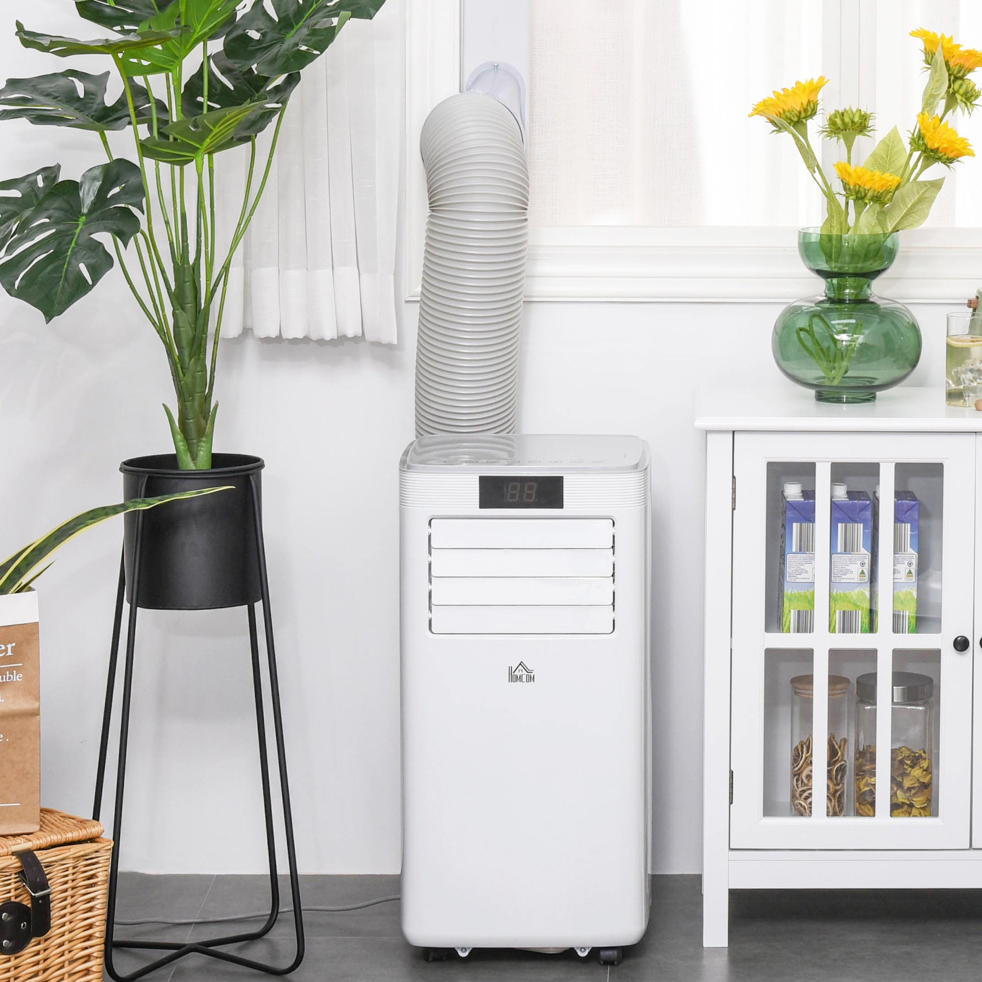 Ar Condicionador Portátil 4 em 1 900W Branco 38x35x70,5 cm