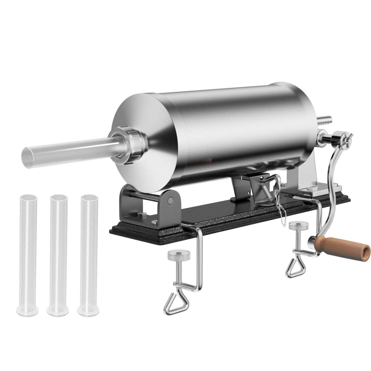 Máquina de Embutidos de 4kg em Aço Inoxidável com 4 Tubos de Enchimento