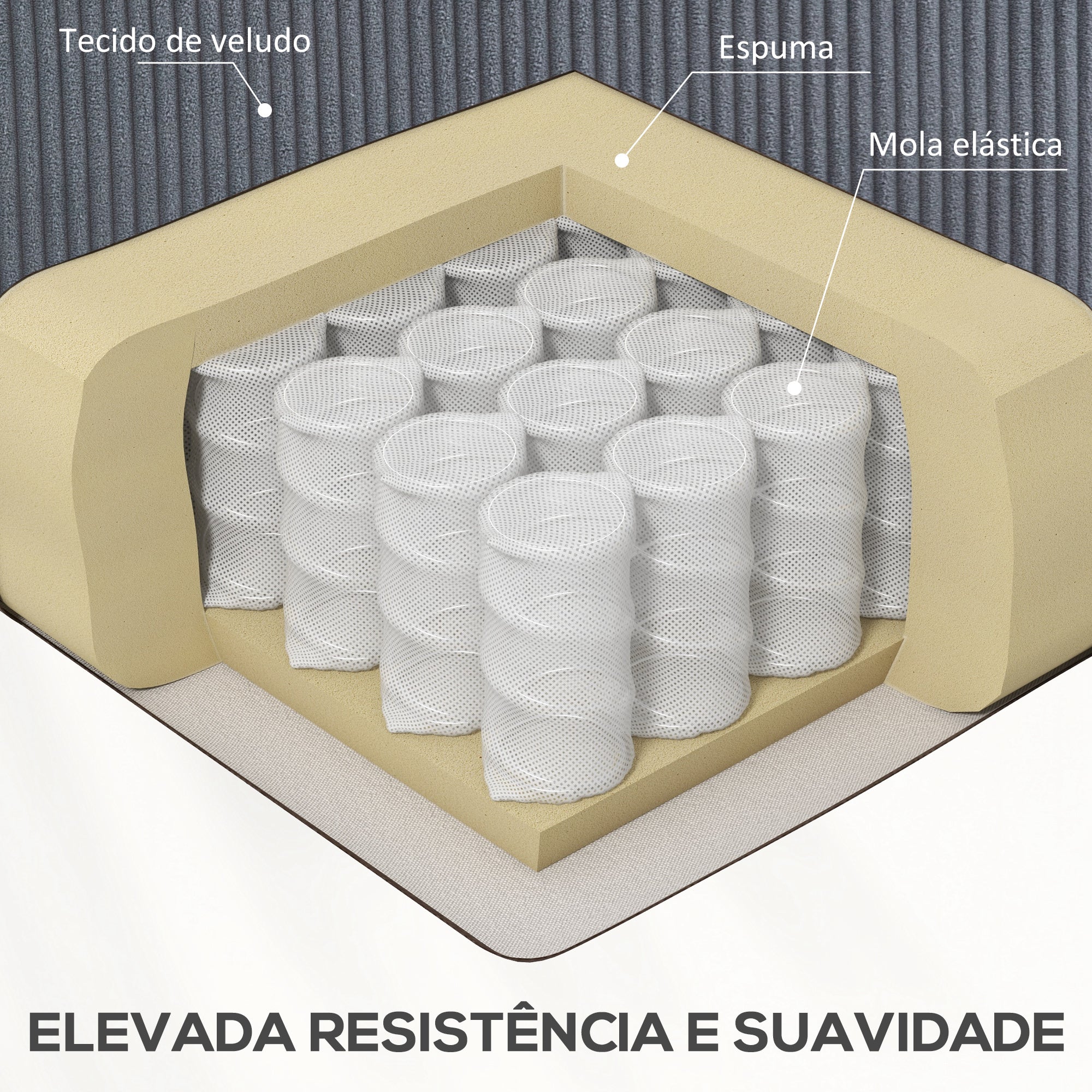 Poltrona Relax Reclinável 96x96x108 cm - Cinza Escuro