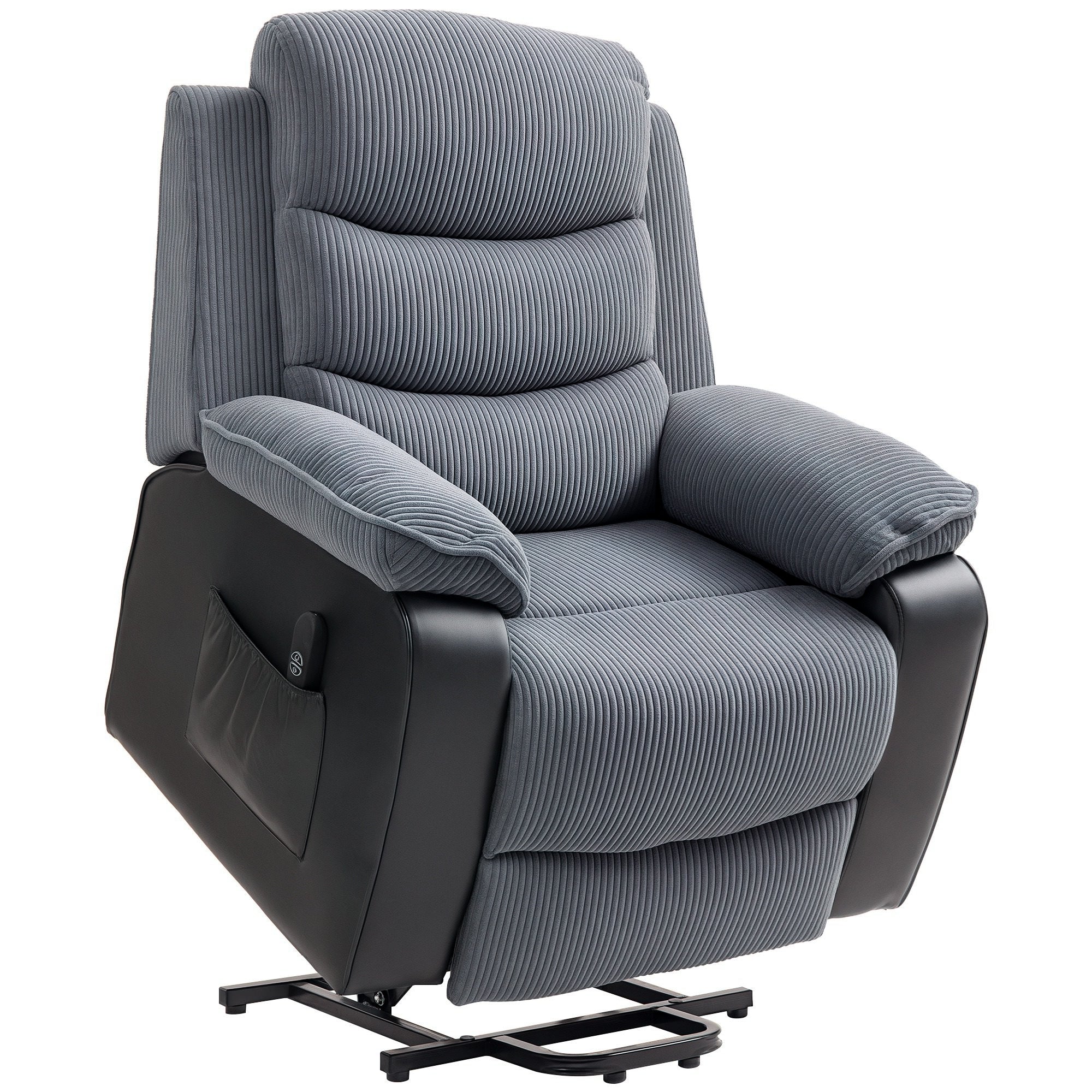 Poltrona Relax Reclinável 96x96x108 cm - Cinza Escuro