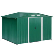 Abrigo de Jardim Verde 258x206x178cm - Armazenamento de Ferramentas Jardinagem