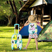 Conjunto de Viagem Infantil com Mochila para Crianças Mala de Viagem Bagagem Padrão Flamingo