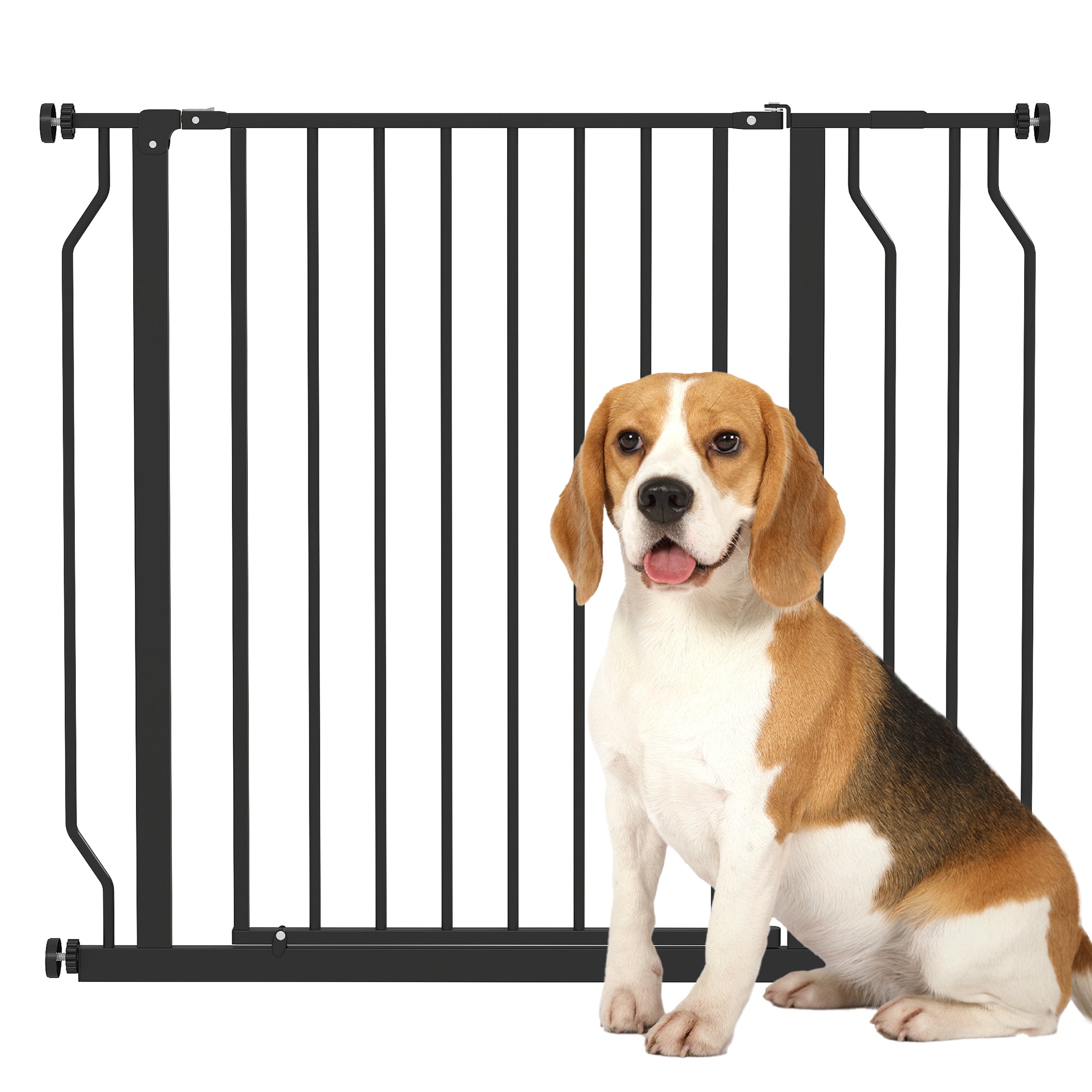 Barreira de Segurança Extensível para Cães 75-115x76 cm Preto
