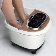 Massajador Elétrico para Pés com Rolos Luz Vermelha Controlo de Temperatura para Aliviar o Stress 37,5 x 46 x 38,5 cm Castanho