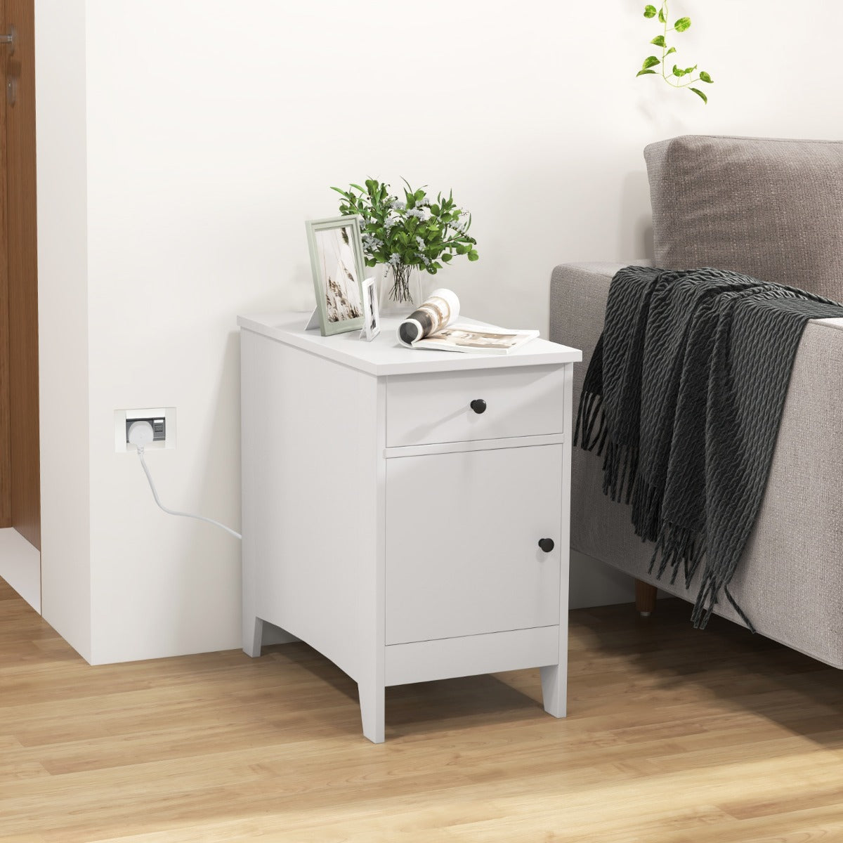 Mesa Auxiliar – Branco – Madeira