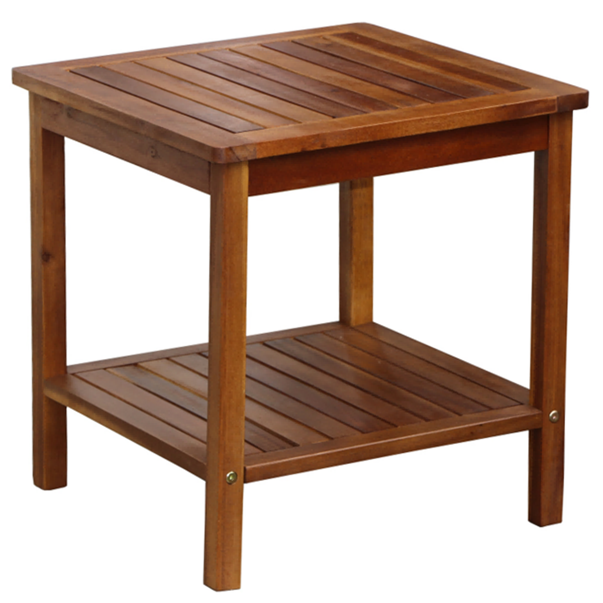 Mesa Auxiliar de Madeira de Acácia – 45 x 45 x 45 cm – Natural