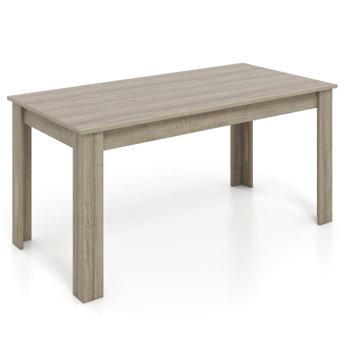 Mesa de Jantar Retangular com Pernas em L Resistentes 160 x 80 x 76 cm Castanho