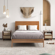 Conjunto de 2 Mesas de Noite – 43 x 35 x 50 cm – Castanho – Bambu e Ratan