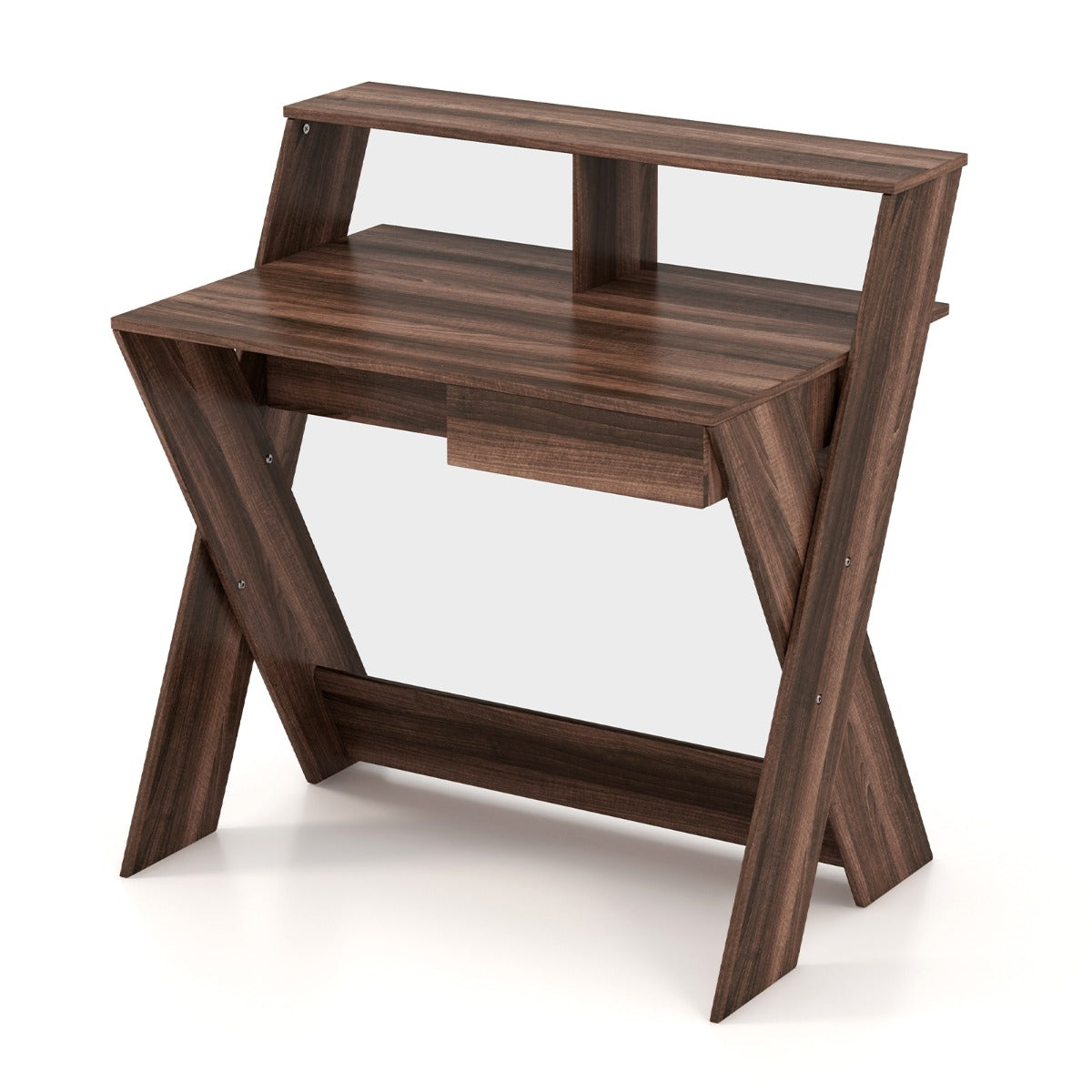 Mesa de Computador com Gaveta – 90 x 60 x 94 cm – Nogueira