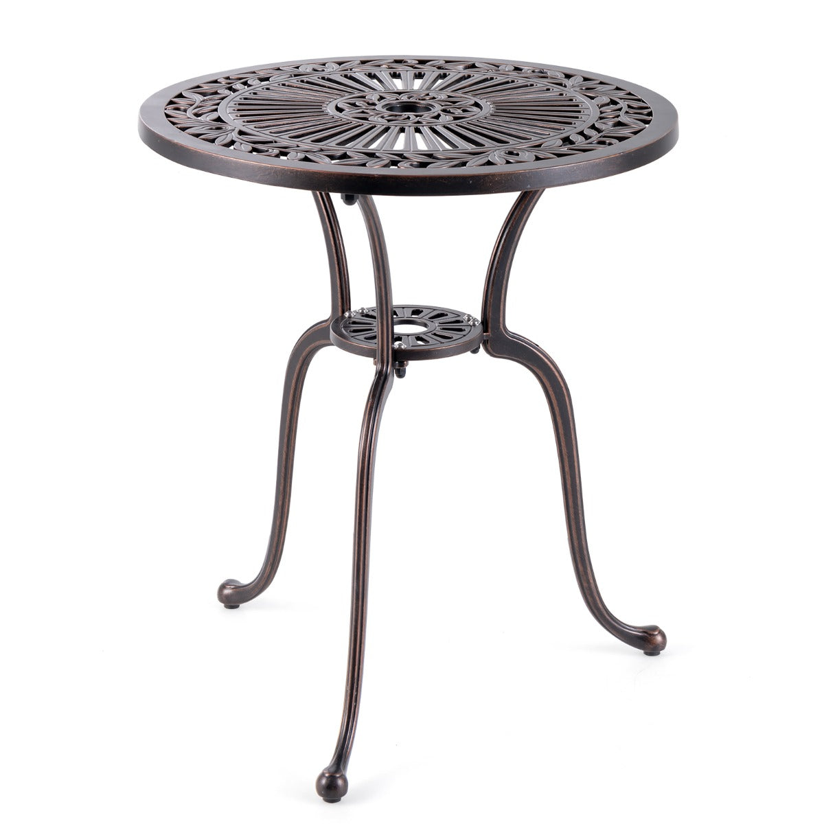 Mesa de Jantar de Jardim – 61 cm – Bronze – Alumínio Fundido