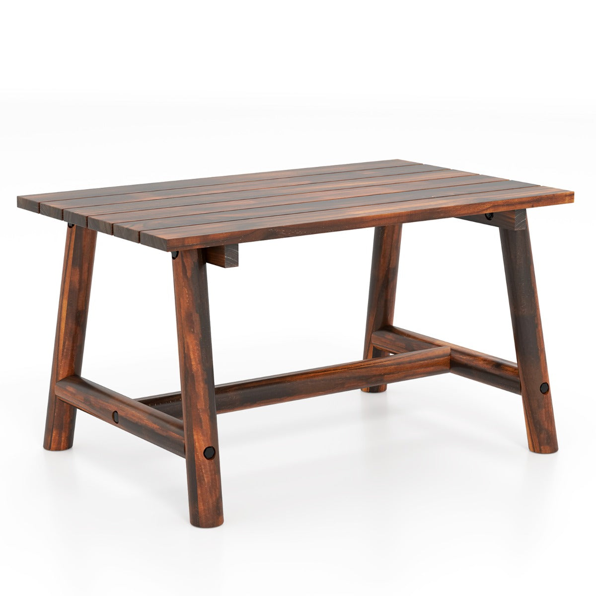 Mesa de Café para Exterior em Madeira de Pinho e Abeto - Marrón