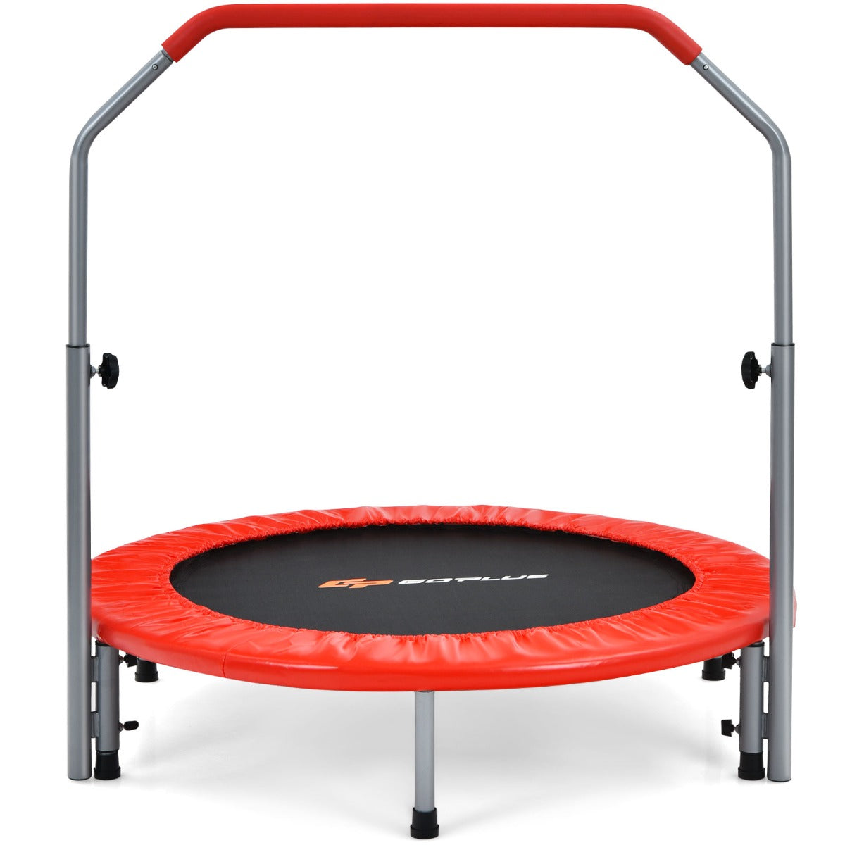 Trampolim Fitness Mini Cama Elástica Plegável 101 cm para Adultos e Crianças - Vermelho