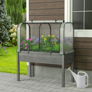 Mini Estufa com Porta de Zíper de Elevação Cobertura PE Impermeável Estrutura de Metal 118 x 55 x 60 cm - Branco