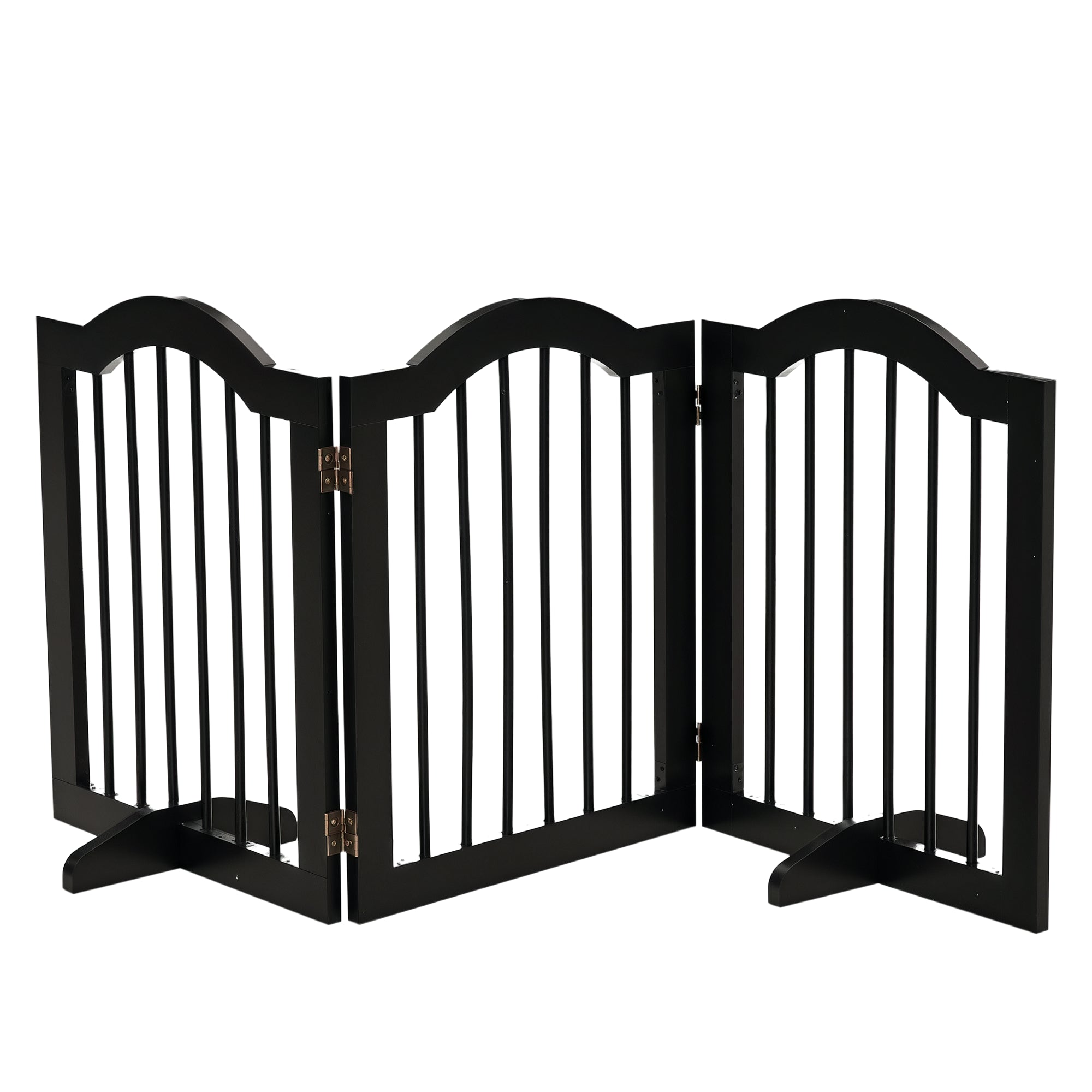 Barreira de Segurança Dobrável para Cães Pequenos 154,5x29,5x61 cm Preto