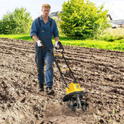 Motoazada Eléctrica 750W com Manillar Plegable e 4 Cuchillas - Amarillo