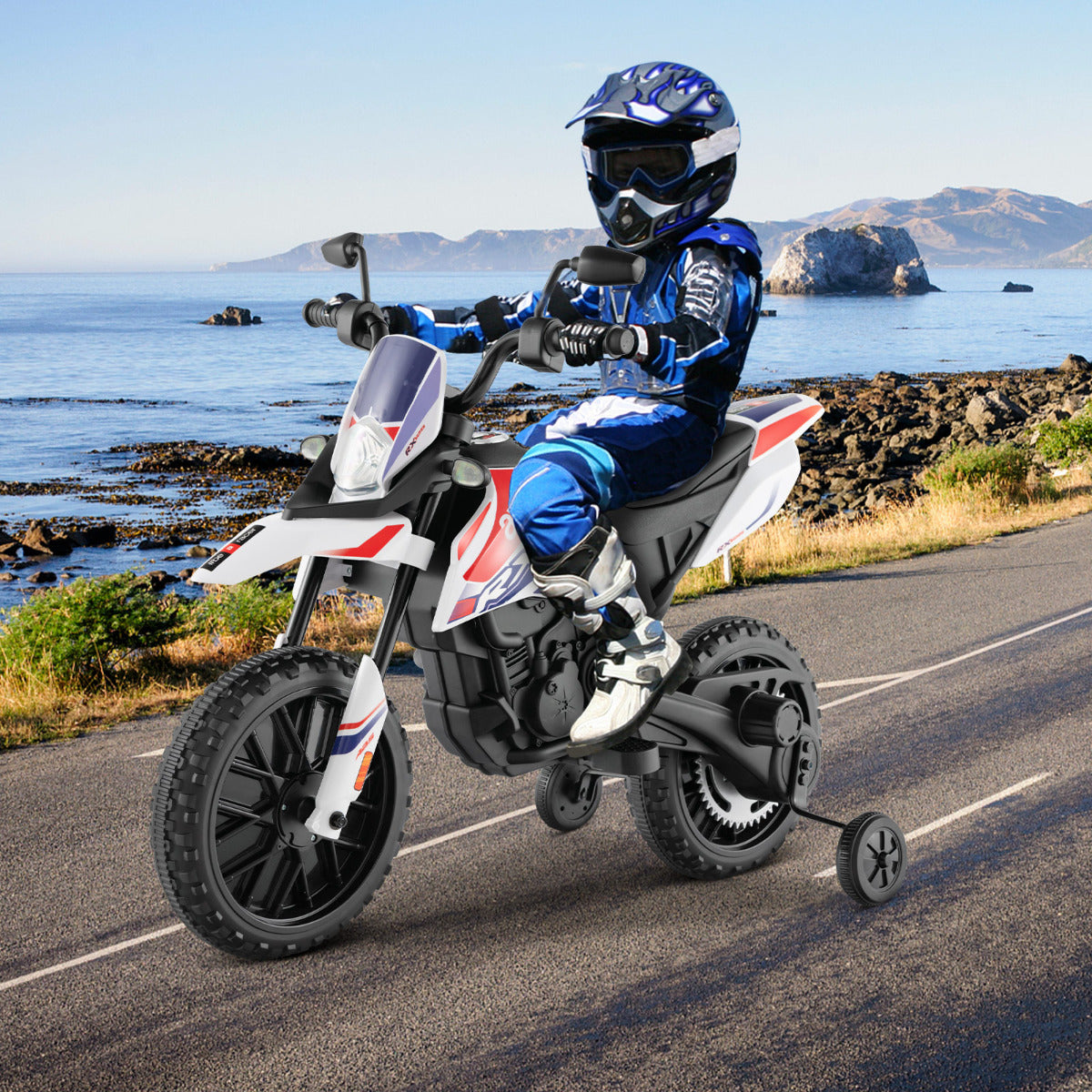 Motocicleta Eléctrica Infantil – 12V – Branco