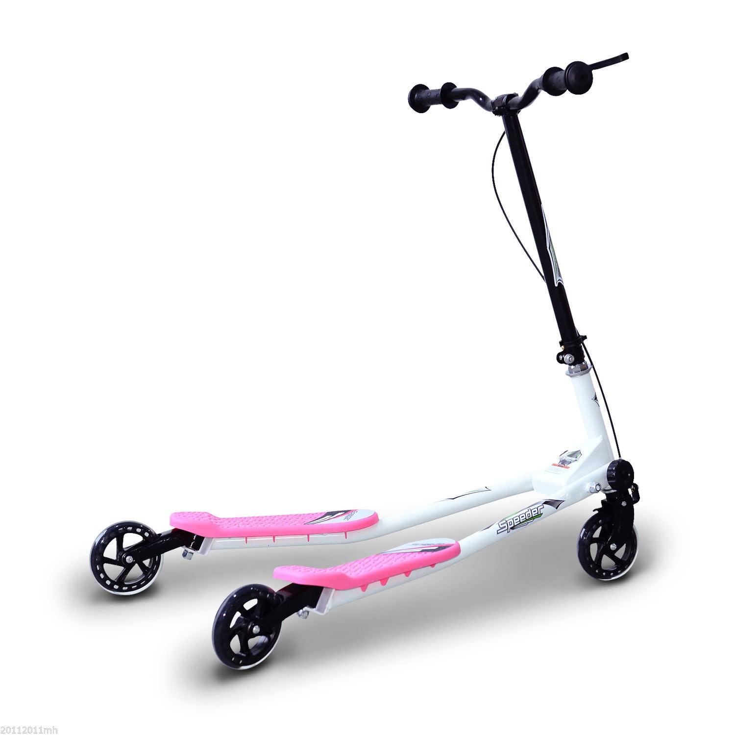 Trotinete Infantil de 3 Rodas Dobrável 92x53x92cm Rosa
