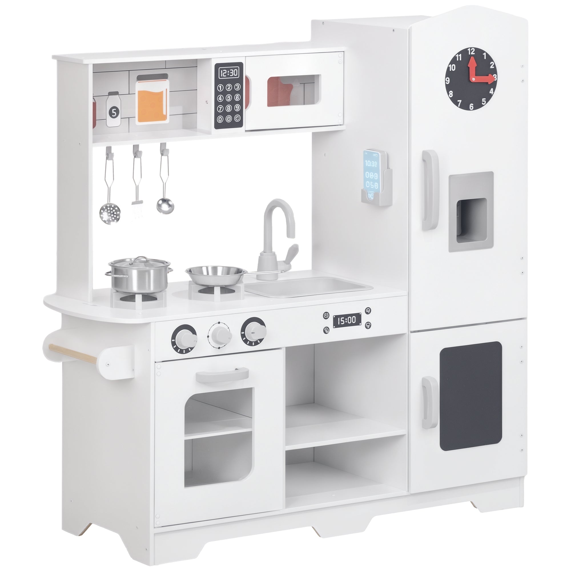 Cozinha de Madeira para Crianças 100,5x41x110 cm - Branco