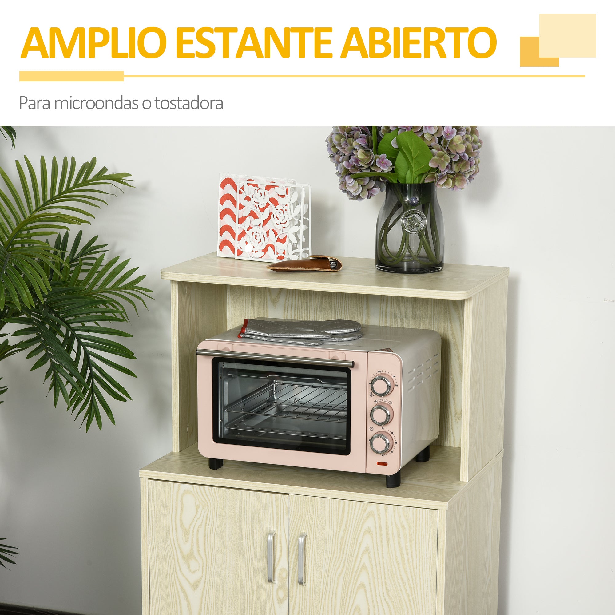 Armário Auxiliar para Microondas 60,4x40,3x97 cm Cor de Carvalho