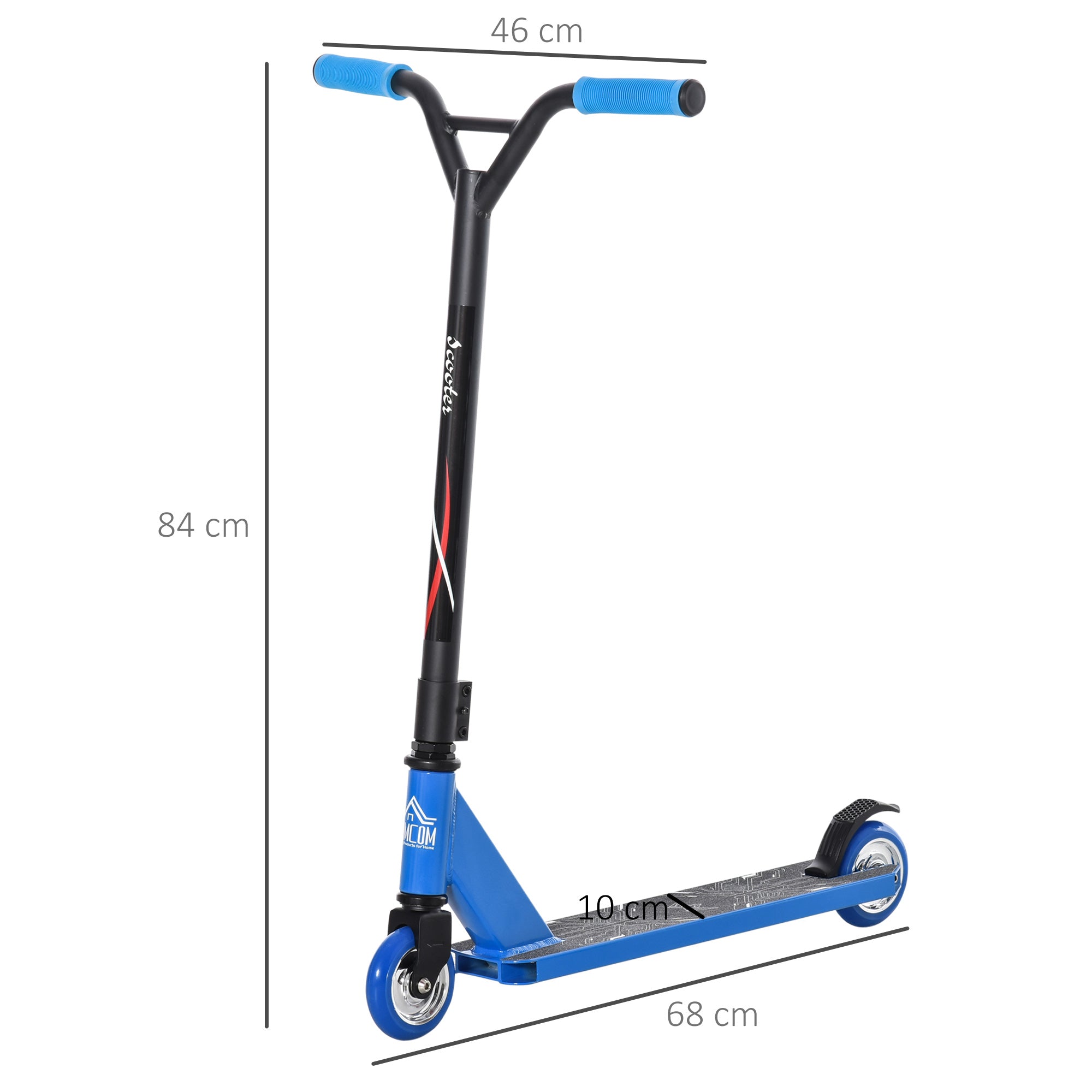 Trotinete Freestyle Alumínio Azul 68x46x84cm para Adolescentes e Adultos