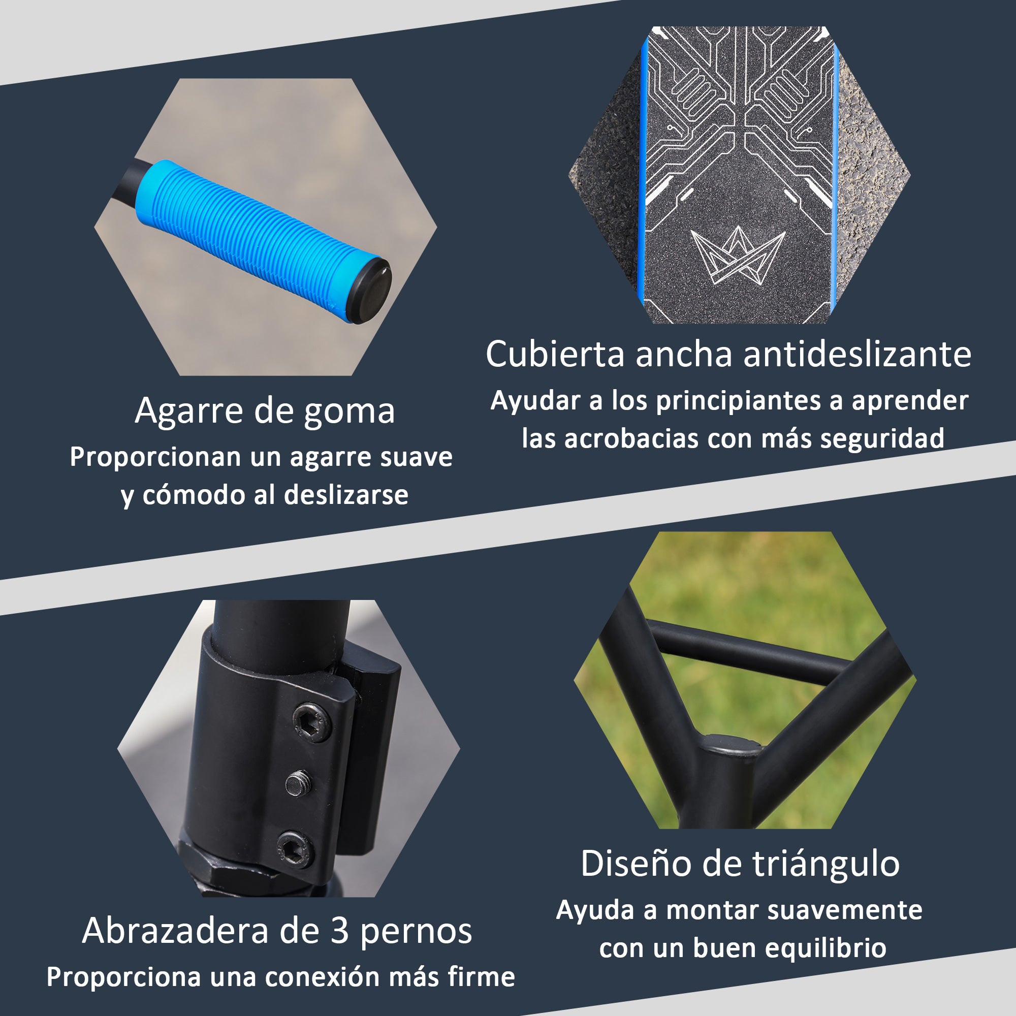 Trotinete Freestyle Alumínio Azul 68x46x84cm para Adolescentes e Adultos