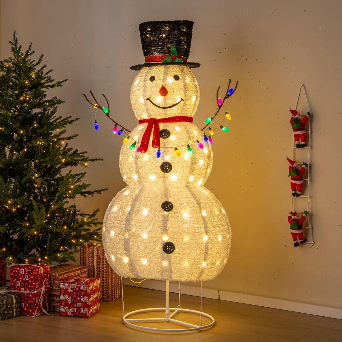Boneco de Neve Iluminado – 1,8 m – Multicolorido