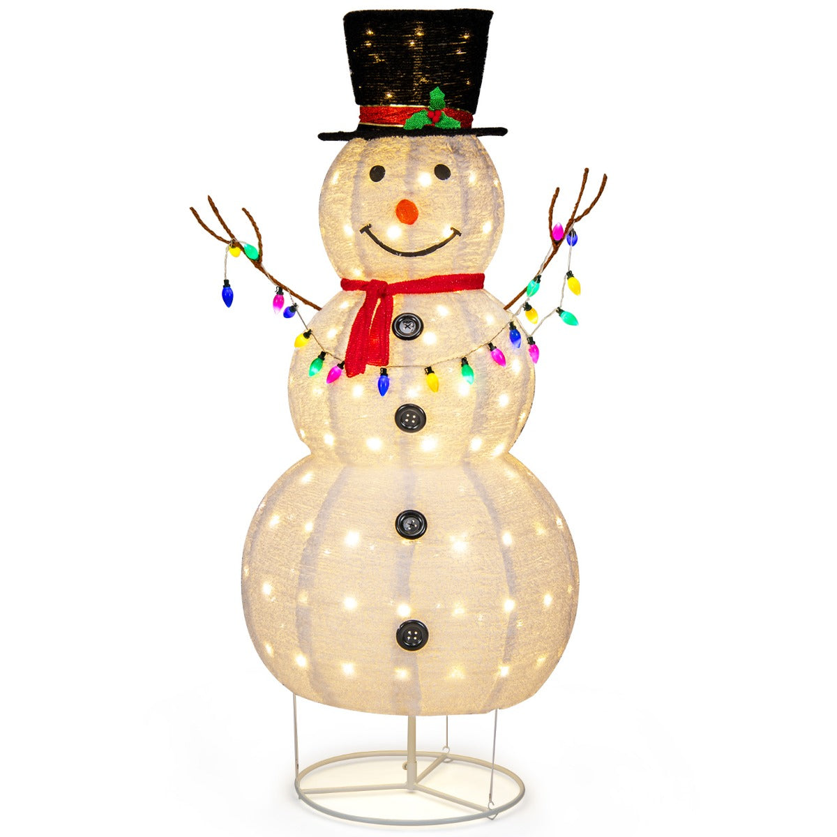 Boneco de Neve Iluminado – 1,8 m – Multicolorido