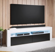 Móvel de TV Alai (140x50,5cm) em branco e preto