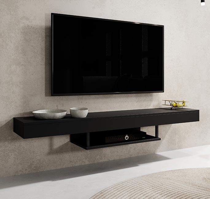 Elegante Móvel de TV Anabel em Preto