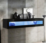 Armário Pendurado Modelo Kaira H160CR (160x30cm) em Preto