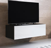 Móvel de TV Leiko H1 (100x30cm) em preto e branco