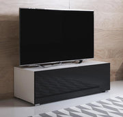 Móvel de TV Leiko H1 (100x32cm) em branco e preto com pés padrão