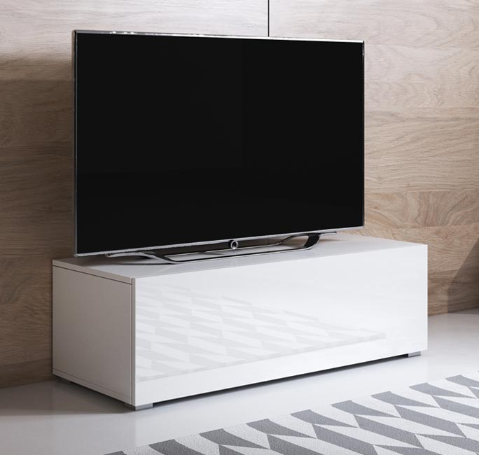Móvel de TV Leiko H1 (100x32cm) branco com pernas padrão