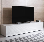 Móvel TV Leiko H2 (160x32cm) branco com pés padrão