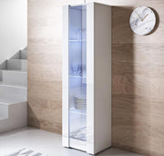 Vitrina modelo Leiko V5 (40x167cm) branco com pés padrão