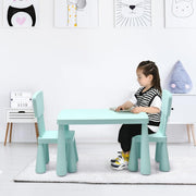 Conjunto de Mesa e Cadeiras para Crianças 1-7 Anos Verde