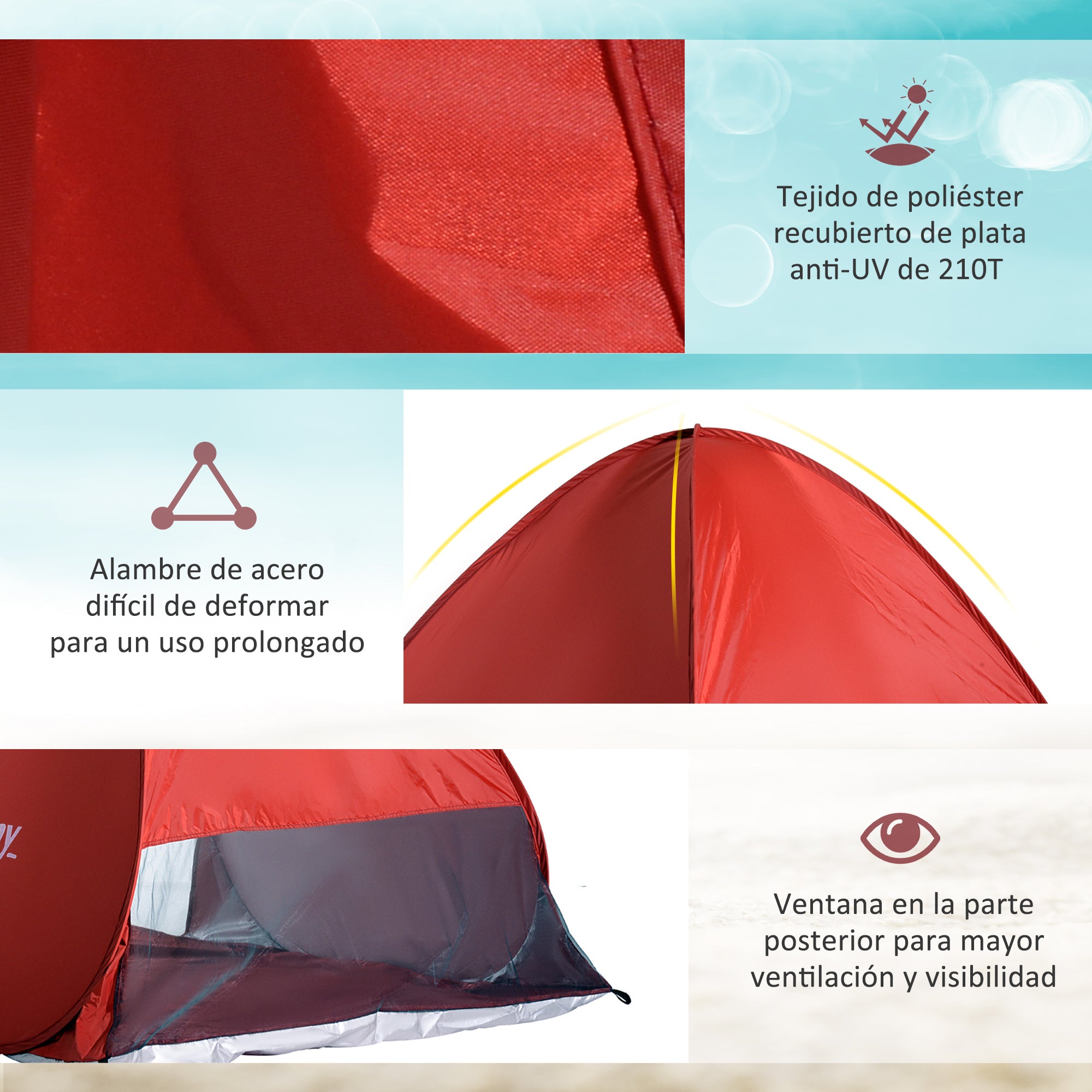 Tenda Pop-up Portátil 150x200x115cm - Cor Disponível