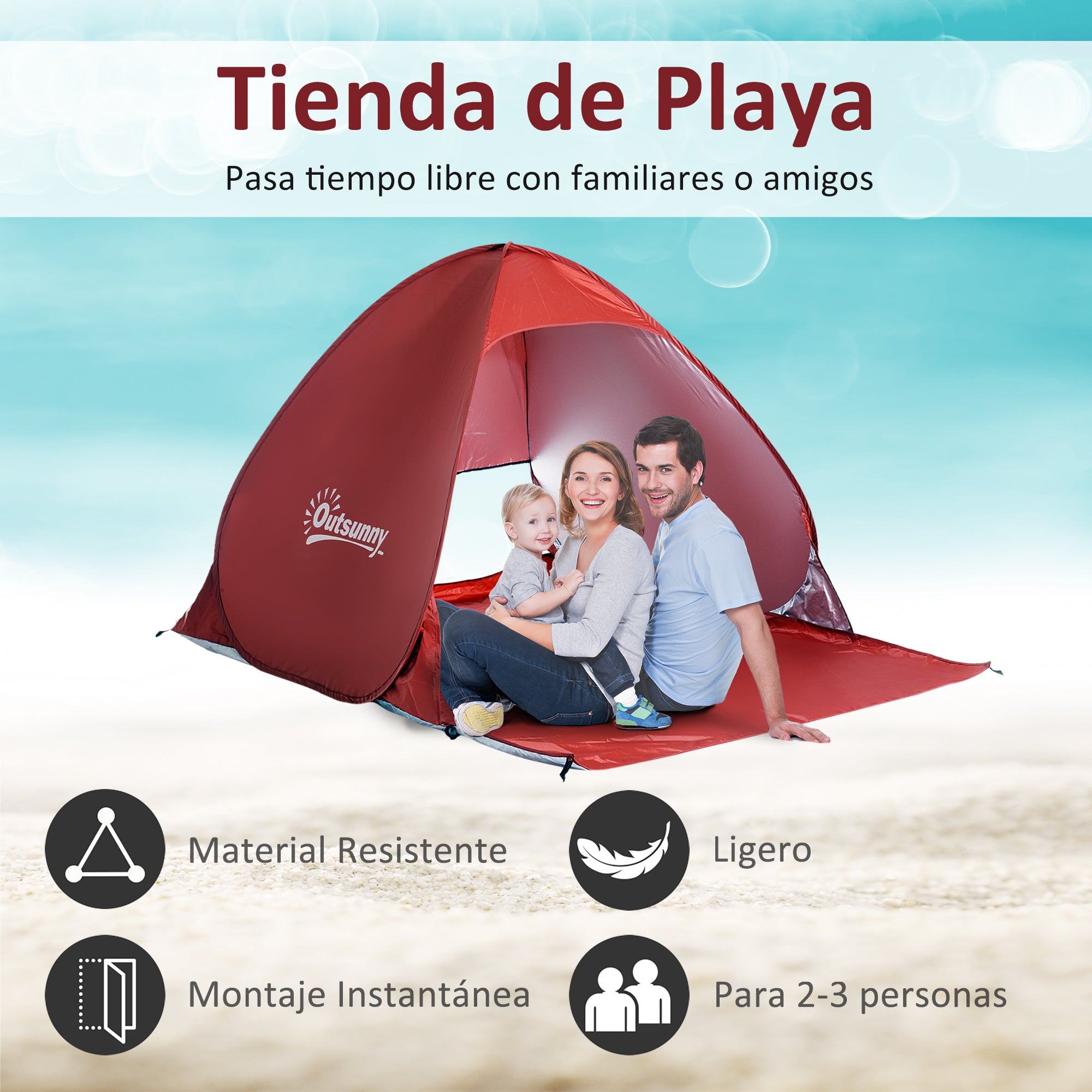 Tenda Pop-up Portátil 150x200x115cm - Cor Disponível