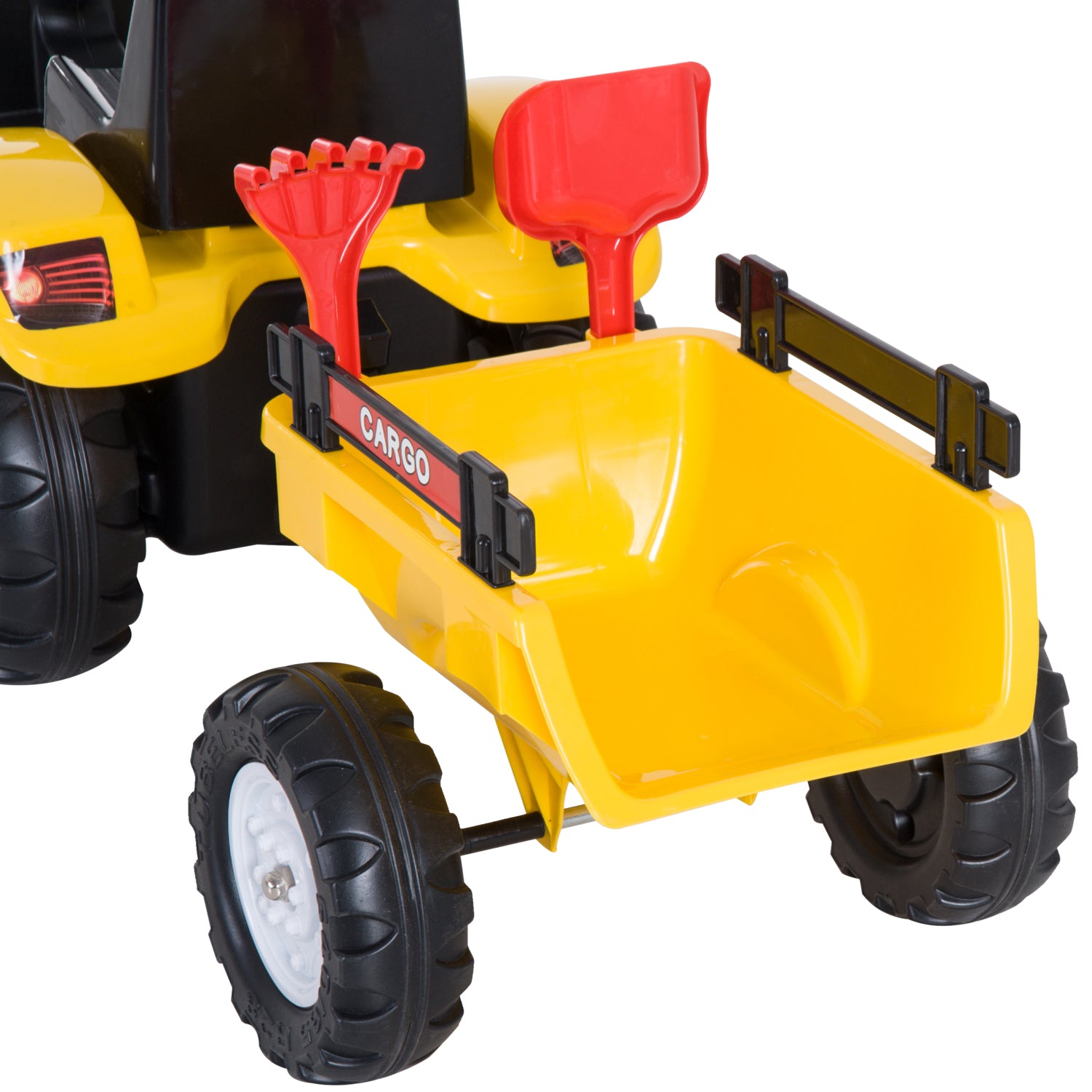Trator de Pedais para Crianças Amarillo 133x42x51 cm