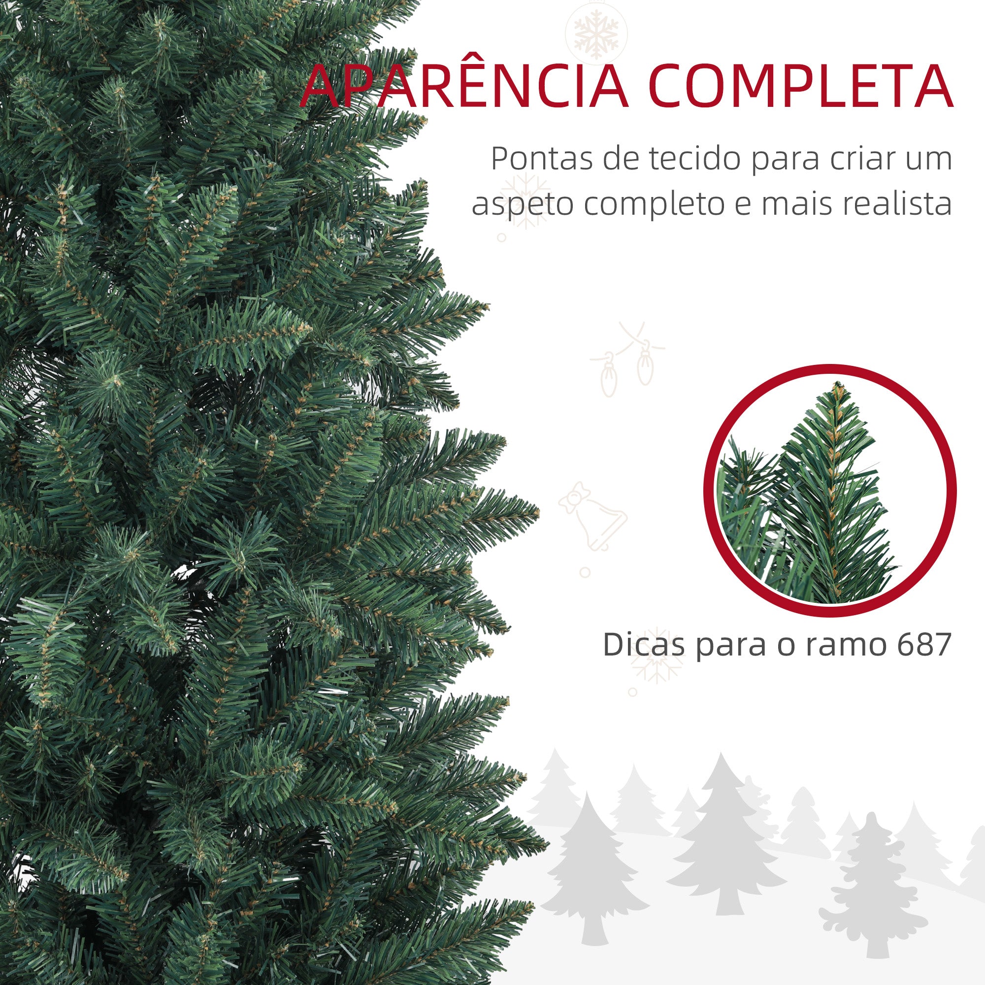 Árvore de Natal Slim Verde 210 cm Ø75x210 cm