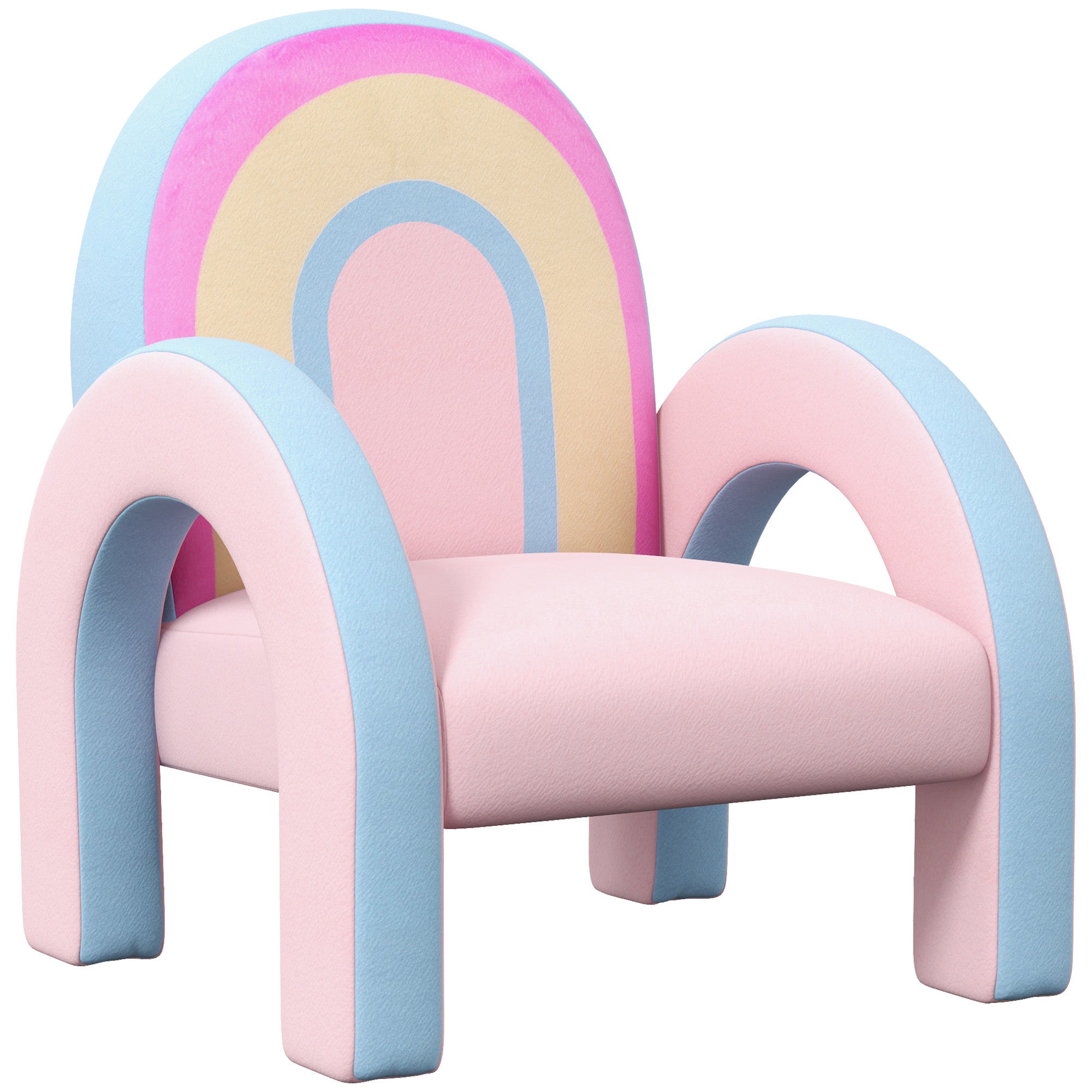 Poltrona Infantil Arco-Íris Rosa 43x41x51 cm