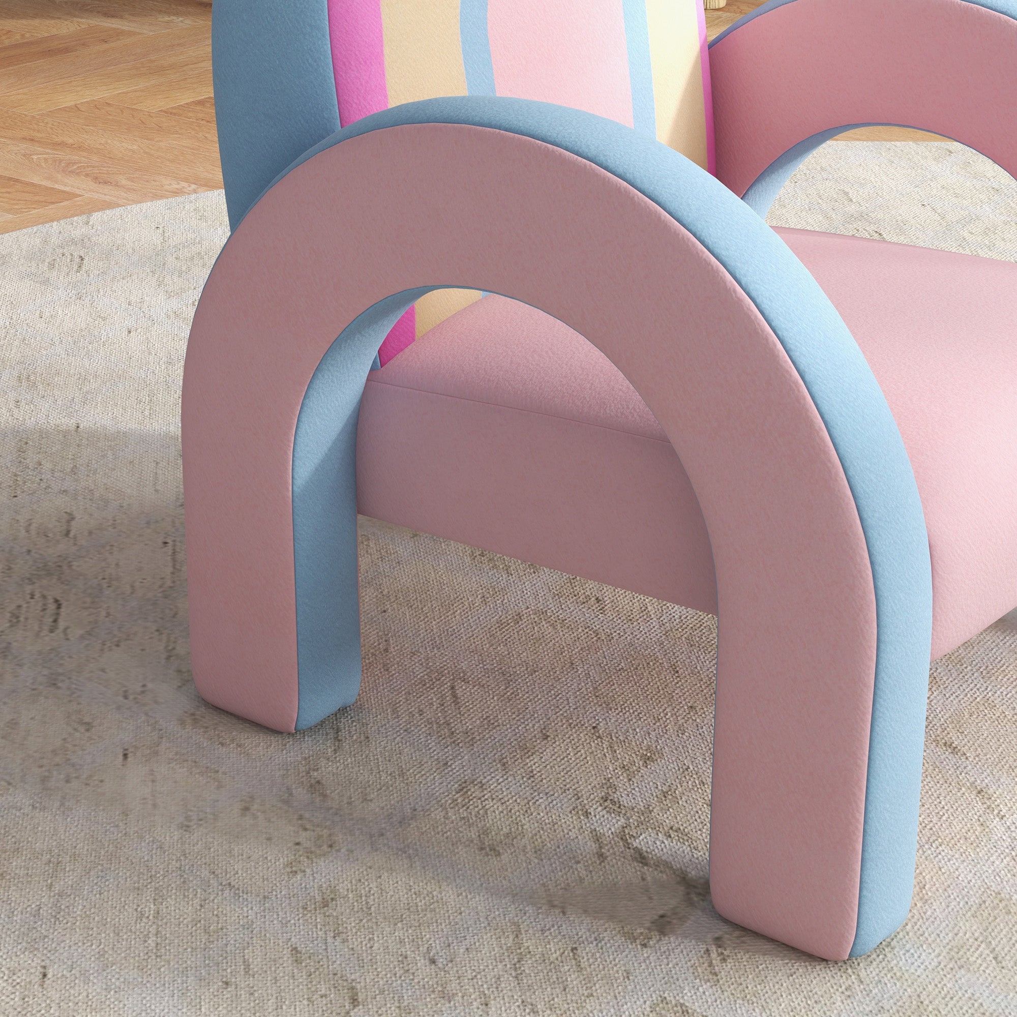 Poltrona Infantil Arco-Íris Rosa 43x41x51 cm