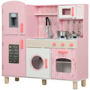 Cozinha Infantil Rosa 90x33,3x91,6 cm para Crianças acima de 3 Anos
