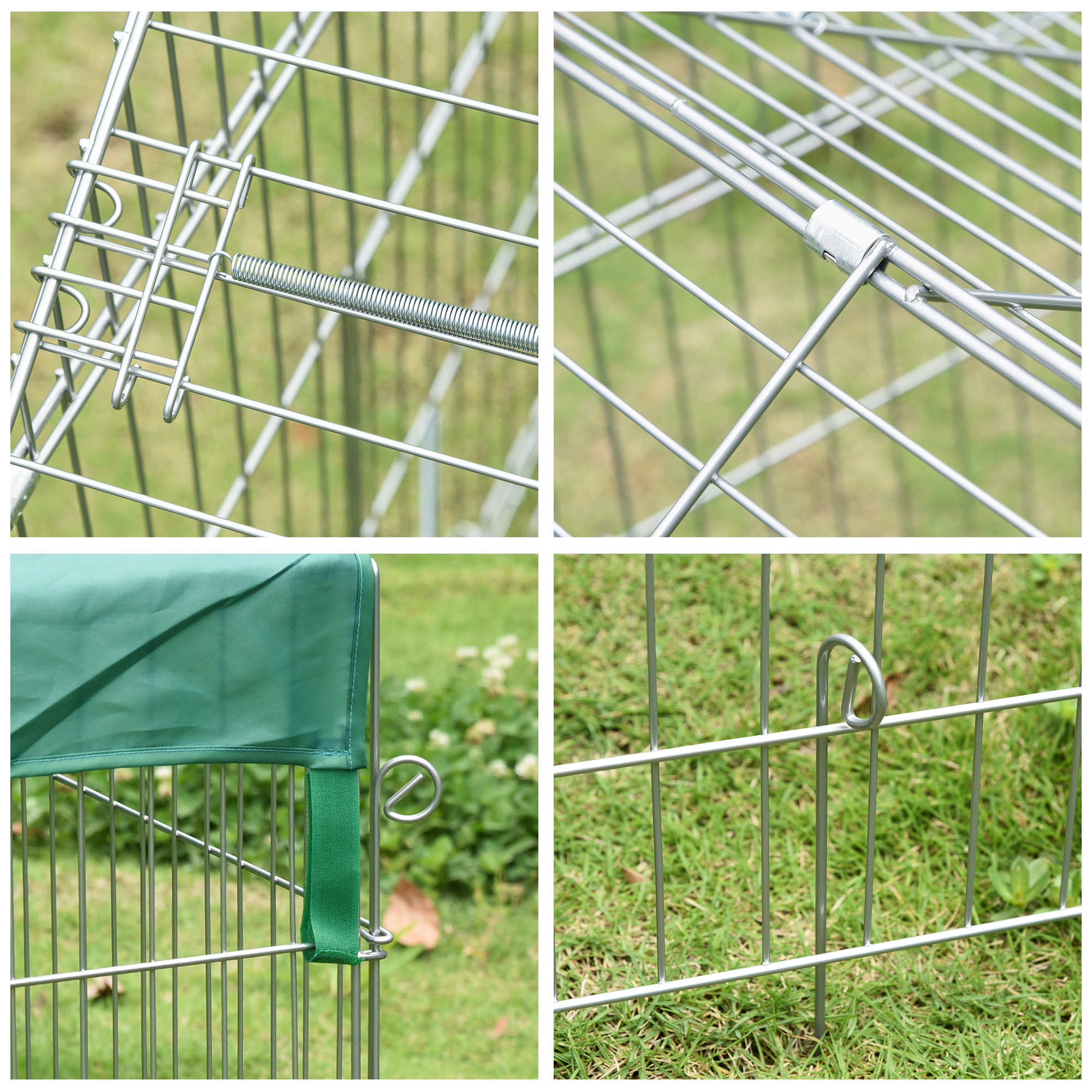 Gaiola para Animais de Estimação – 220x103x103cm – Prata – Metálica