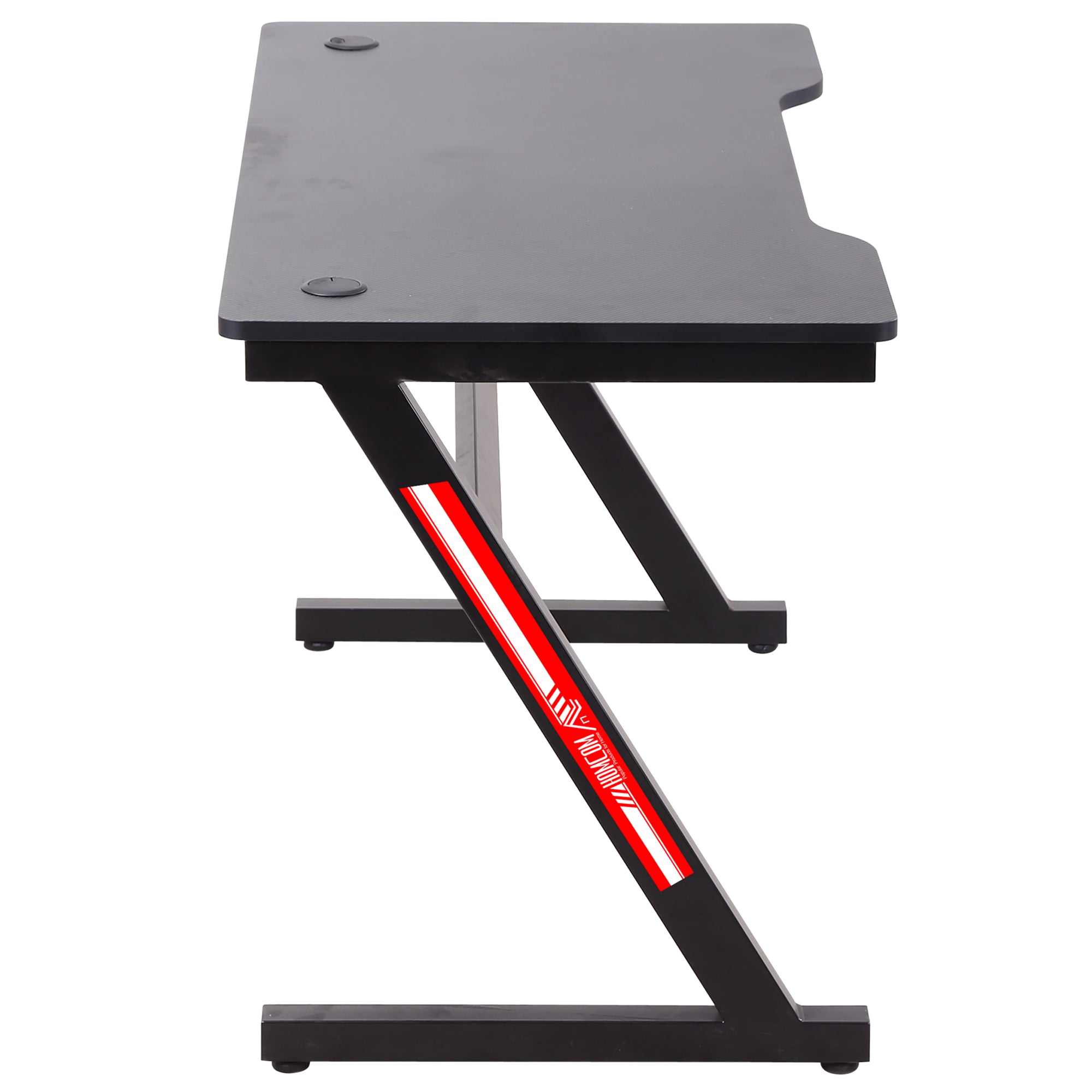 Secretária Gaming Ergonómica Preto 120x60x73 cm