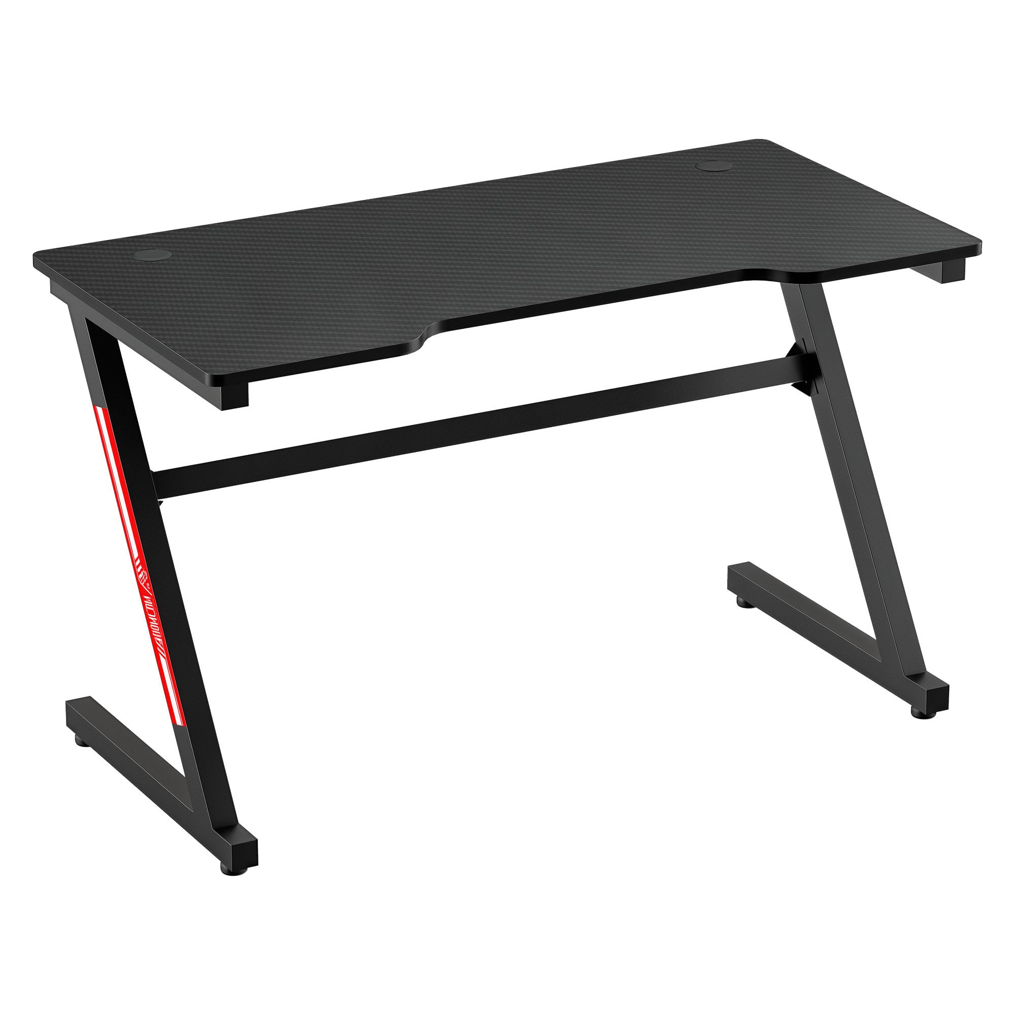 Secretária Gaming Ergonómica Preto 120x60x73 cm