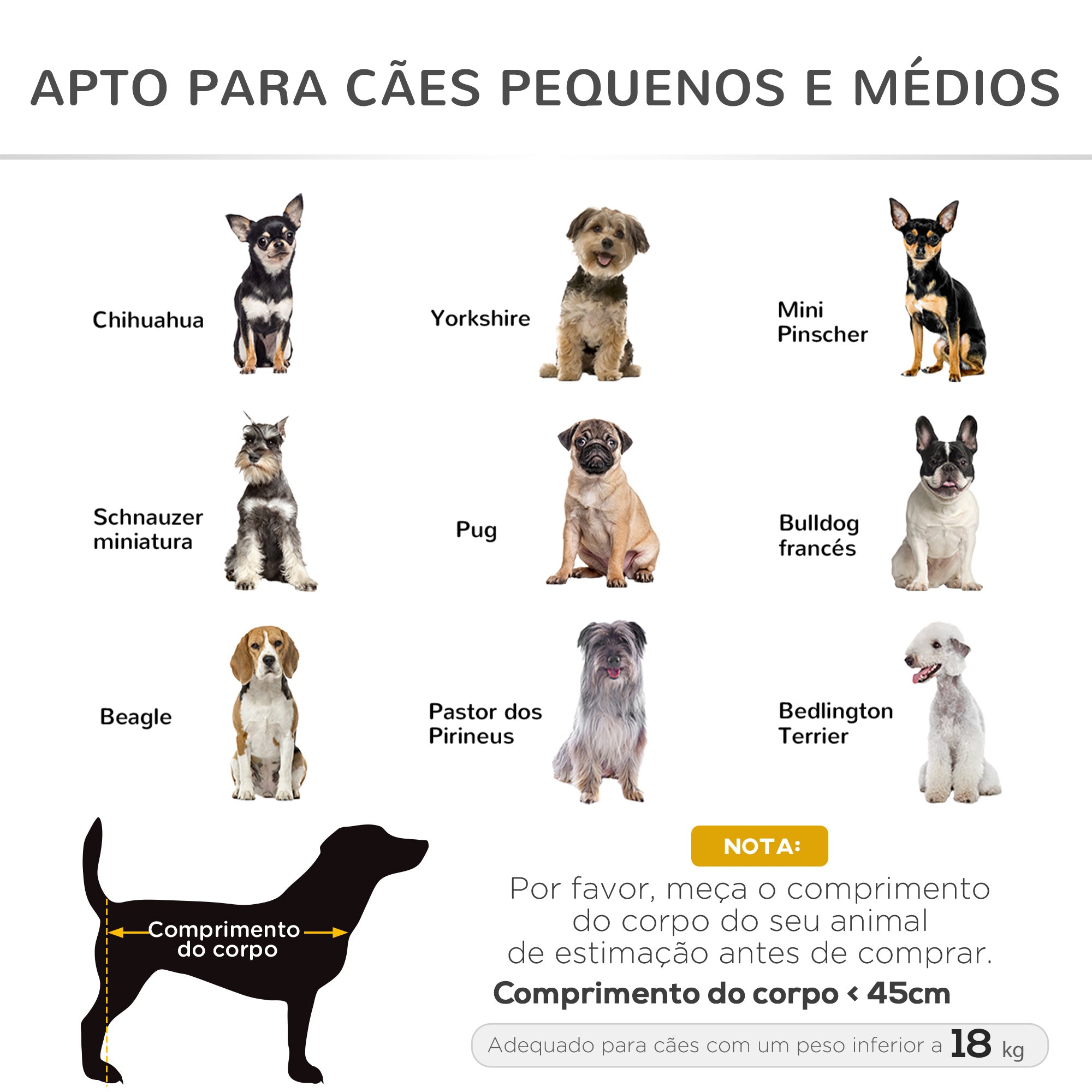 Cama Elevada para Animais de Estimação - 111x65,5x19cm - Preto