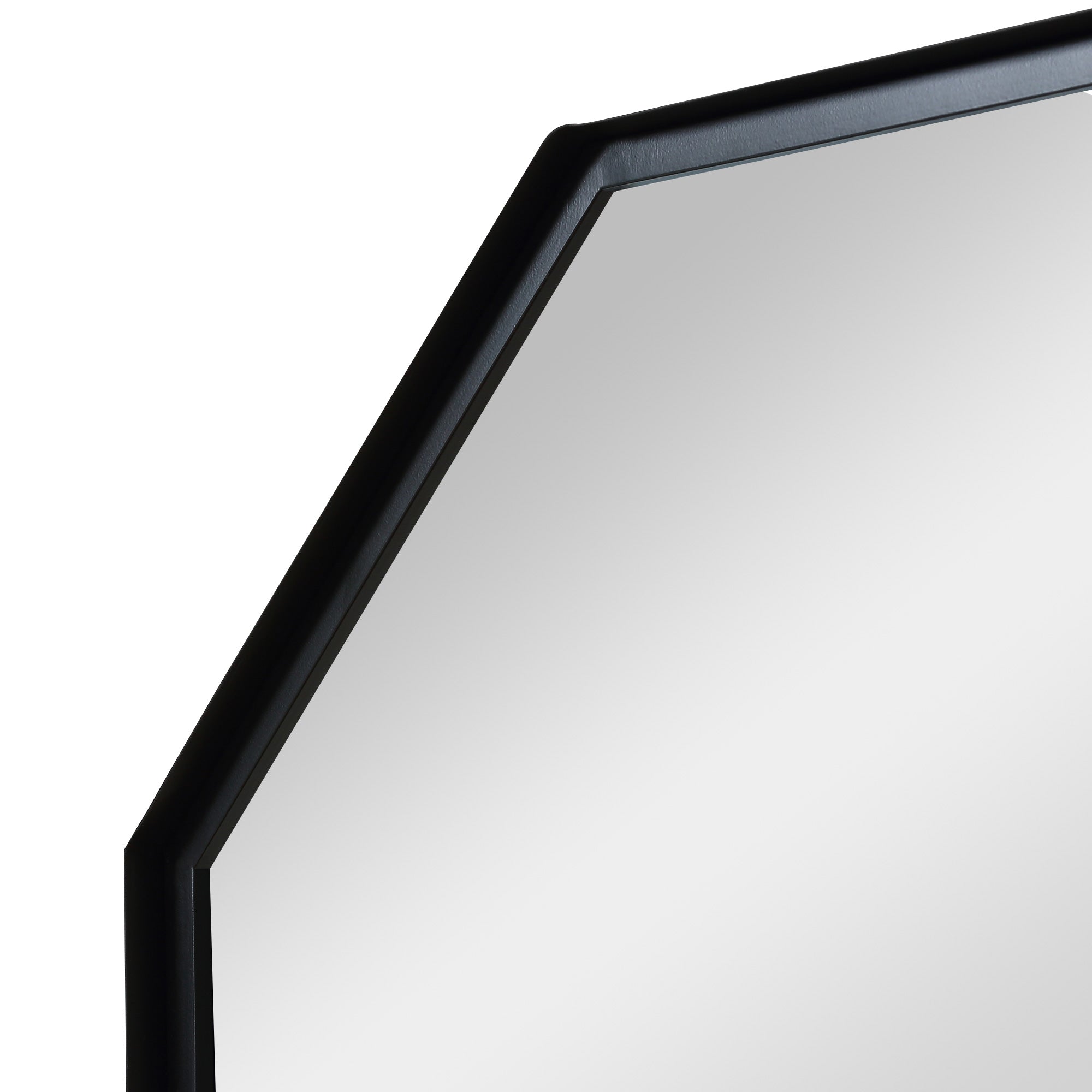 Espelho Decorativo de Parede 61x61cm Preto e Madeira